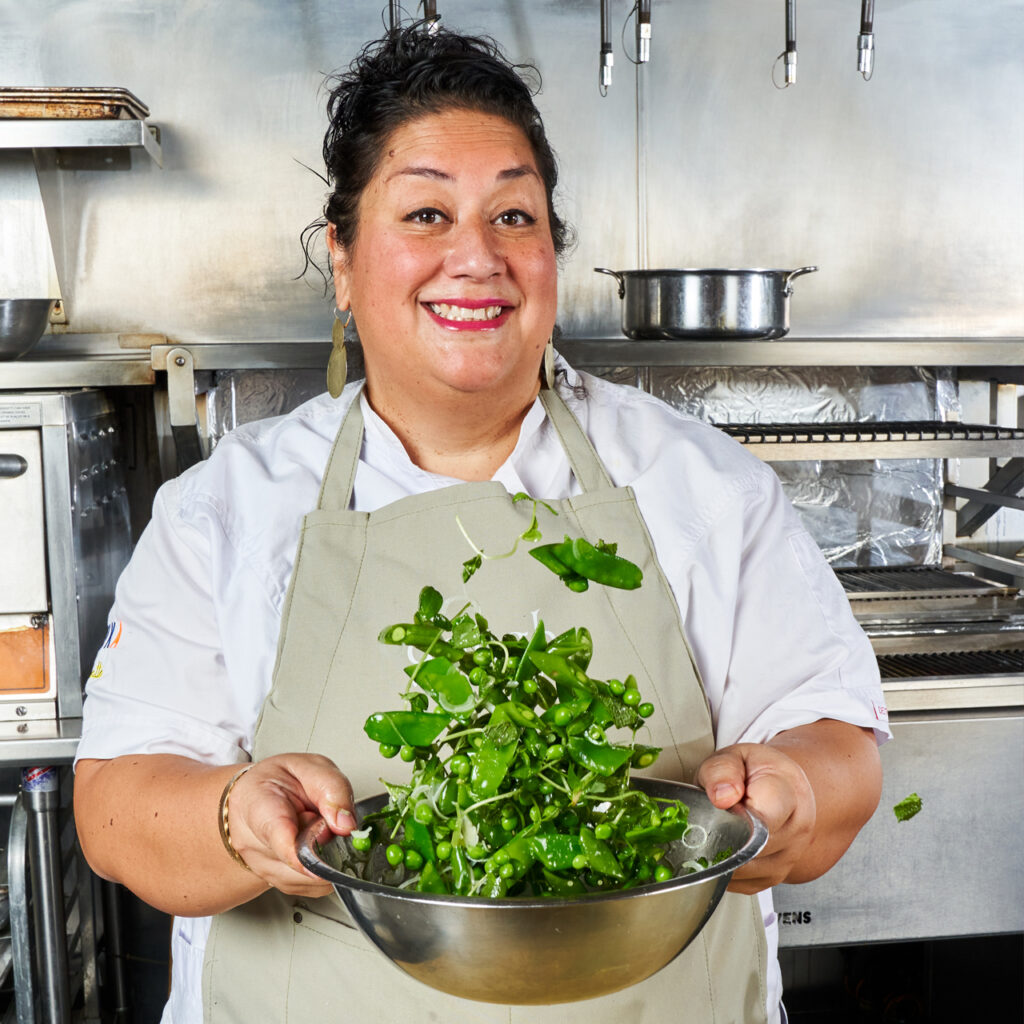 Chef Ayesha Nurdjaja Spring Pea Shirazi Salad Recipe