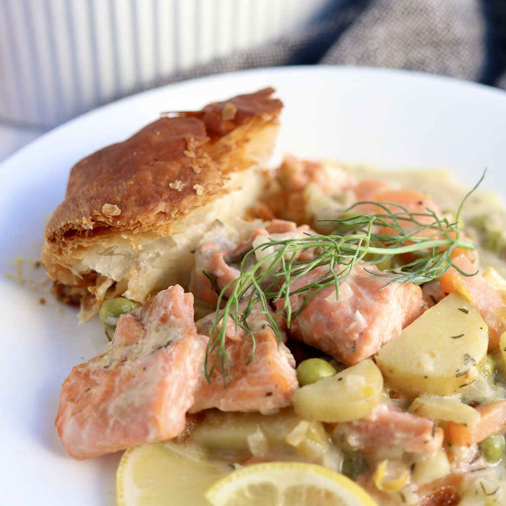 Salmon Pot Pie - Dough Wines